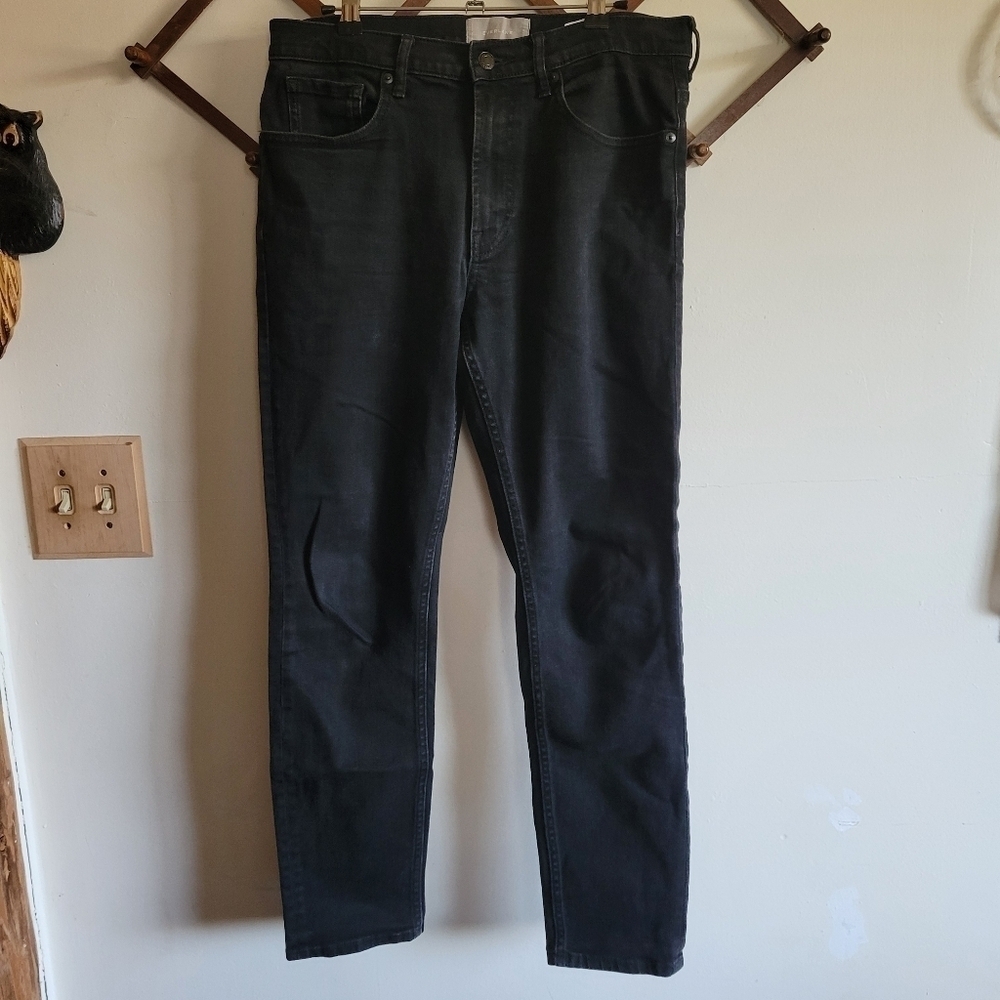 Everlane Black Denim Jean Slim Fit Straight 32x 30